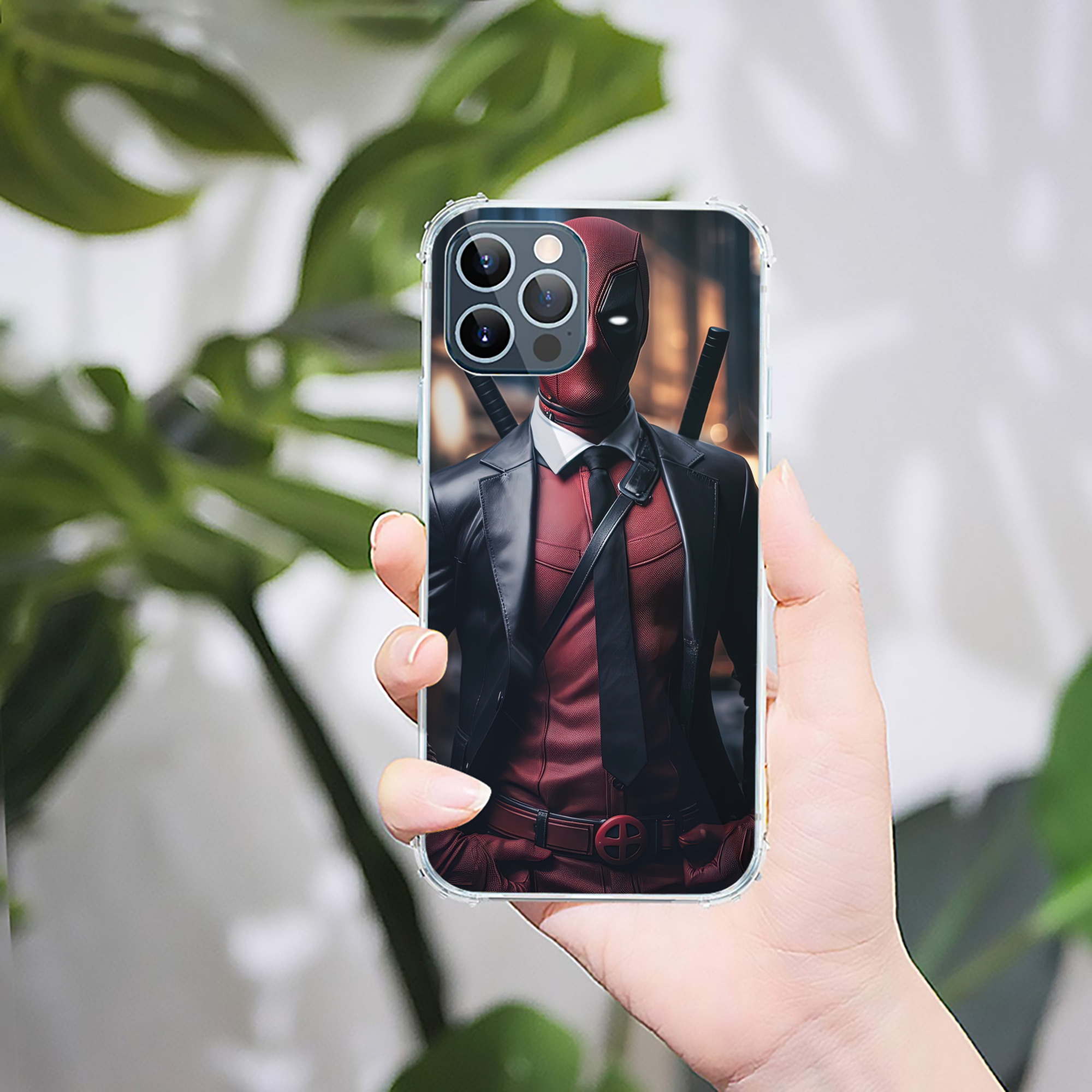 （画像用） Deadpool デッドプール 【iPhone 12シリーズ対応】透明スマホケース（クリアソフトケース）
